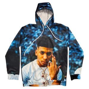 NLE CHOPPA Sweater Adult Large Multicolor Oversize Graphic Print Hoodie Hip Hop